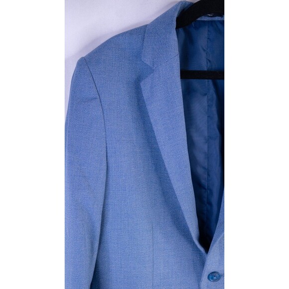 Nautica  2-piece Suit Textured Blue 2 Button Jacket Blazer Boys 16 Pants 28X25 - Picture 6 of 16